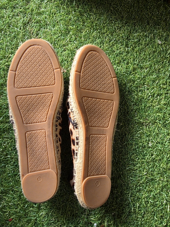 Tory Burch Leopard Print Espadrilles in Tan and Black